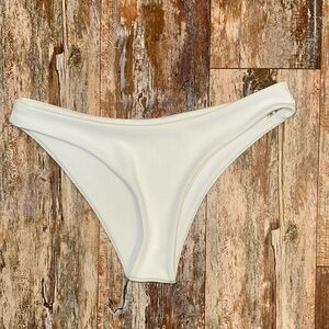 Zaful Ribbed White Bikini Bottom